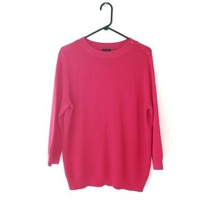 Talbots Bright Pink Pullover Sweater Size XL